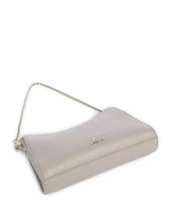 Ivy S Schultertasche genarbtes Rindsleder beige