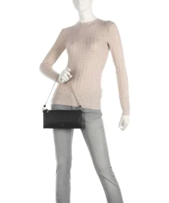 Ivy S Schultertasche genarbtes Rindsleder schwarz