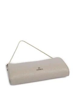 Ivy S Schultertasche genarbtes Rindsleder beige