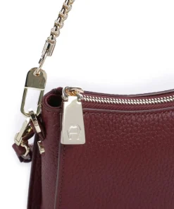 Ivy S Schultertasche genarbtes Rindsleder dunkelrot