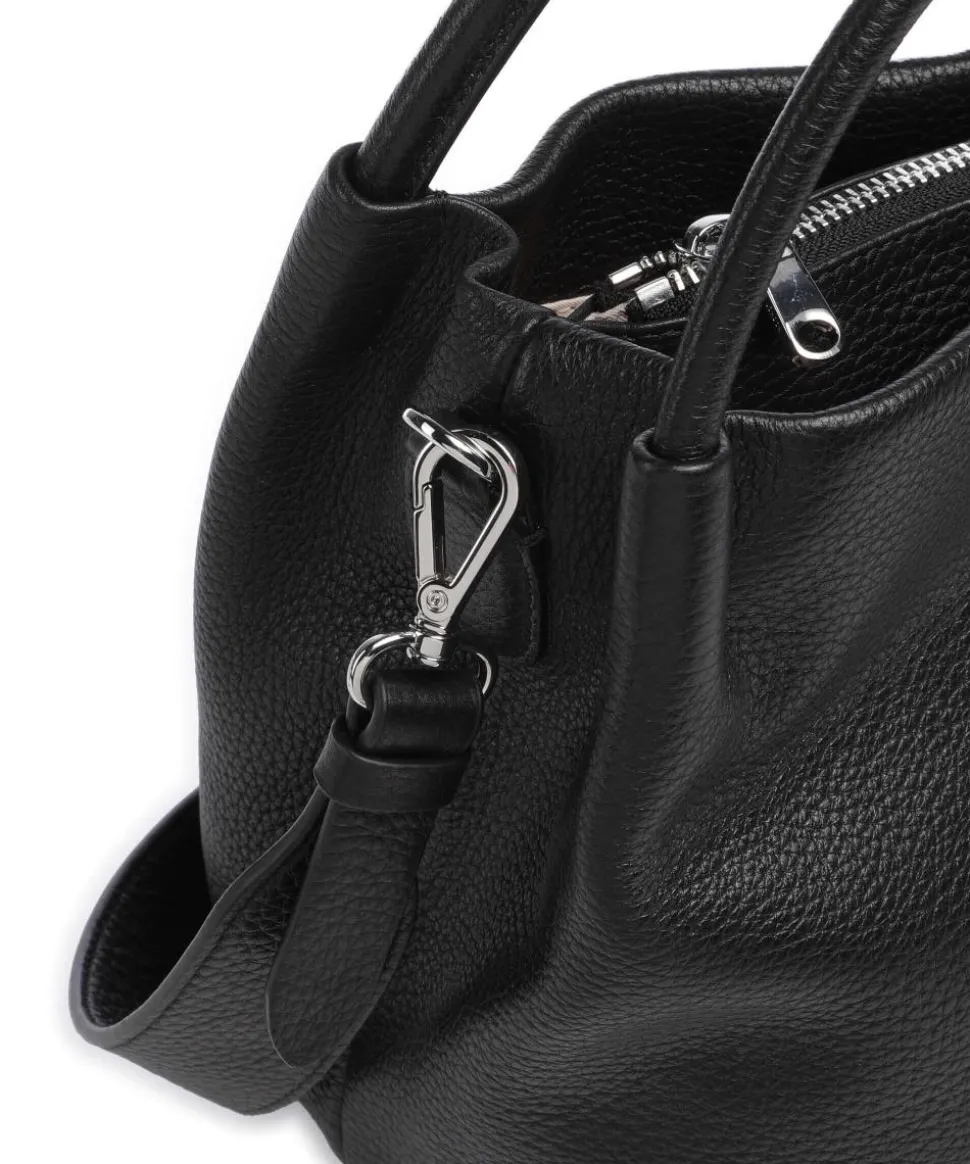Ivydale Road Handtasche genarbtes Rindsleder schwarz