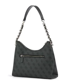 Izzy Schultertasche Lederimitat anthrazit