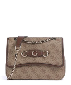 Izzy Schultertasche Lederimitat braun