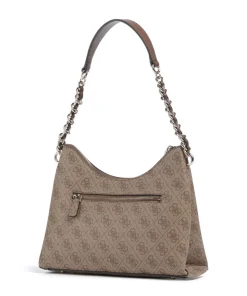 Izzy Schultertasche Lederimitat braun