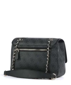 Izzy Schultertasche Lederimitat anthrazit