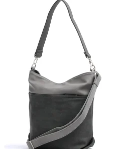 Jana J12 Beuteltasche Lederimitat dunkelgrau