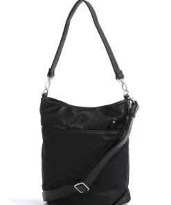 Jana J12 Beuteltasche Lederimitat schwarz