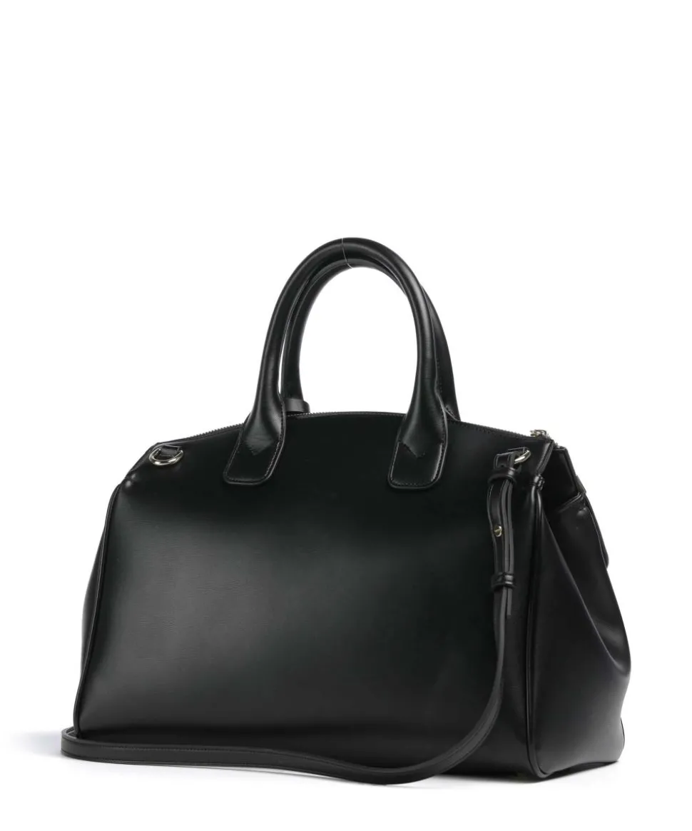 Jane L Handtasche Lederimitat schwarz