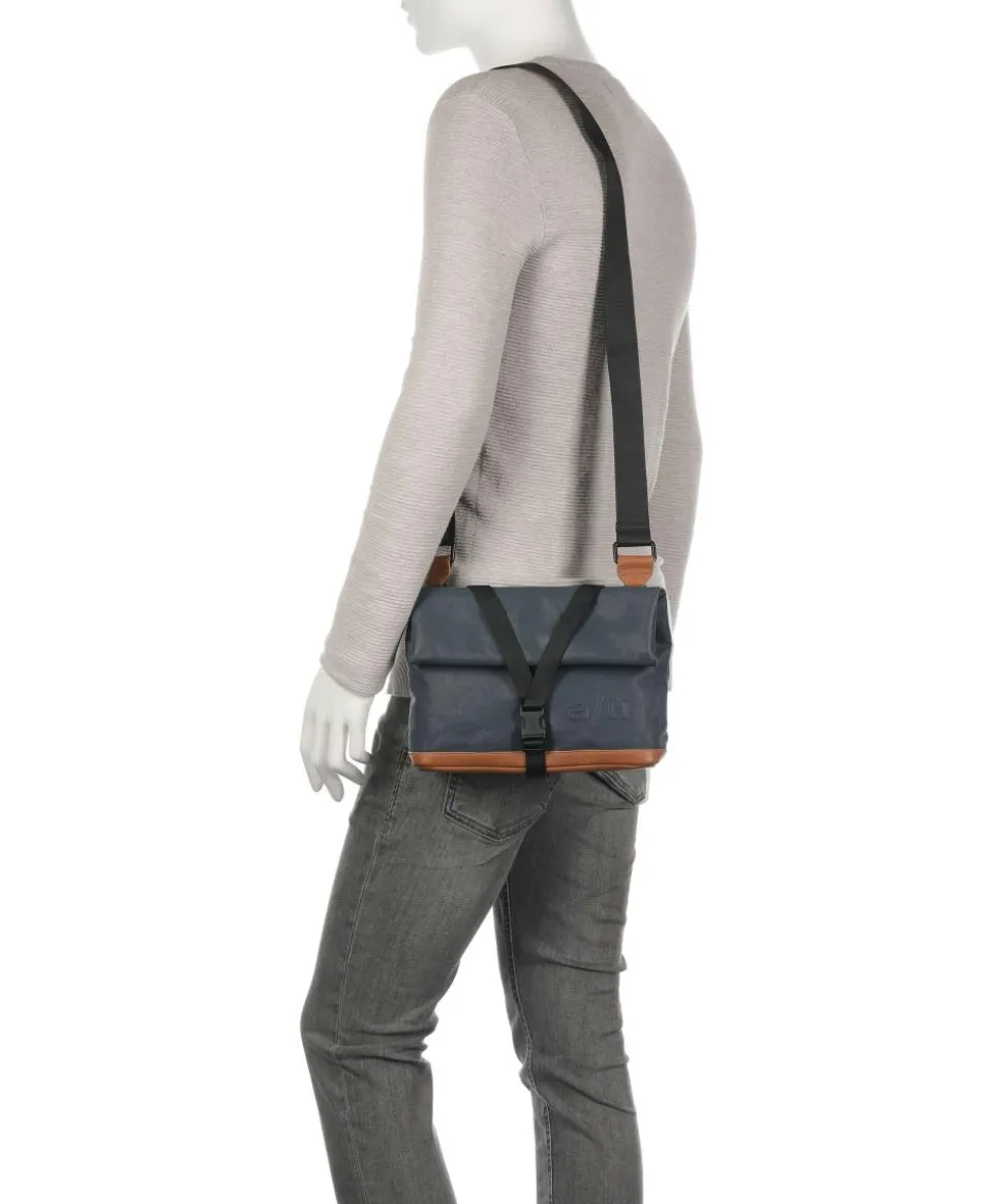 Japan Yao Umhängetasche Canvas blau/braun