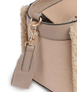 Jeans Calduccio Yvette Handtasche Lederimitat, Polyester, Textil beige