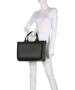 Jeans Calduccio Yvette Handtasche Lederimitat, Textil schwarz