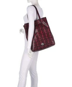 Jeans Confetto Boa Liv Shopper Lederimitat dunkelrot