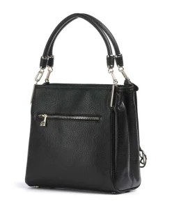 Jenny M Handtasche genarbtes Leder schwarz