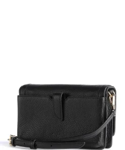 Jet Set Charm Umhängetasche genarbtes Rindsleder schwarz