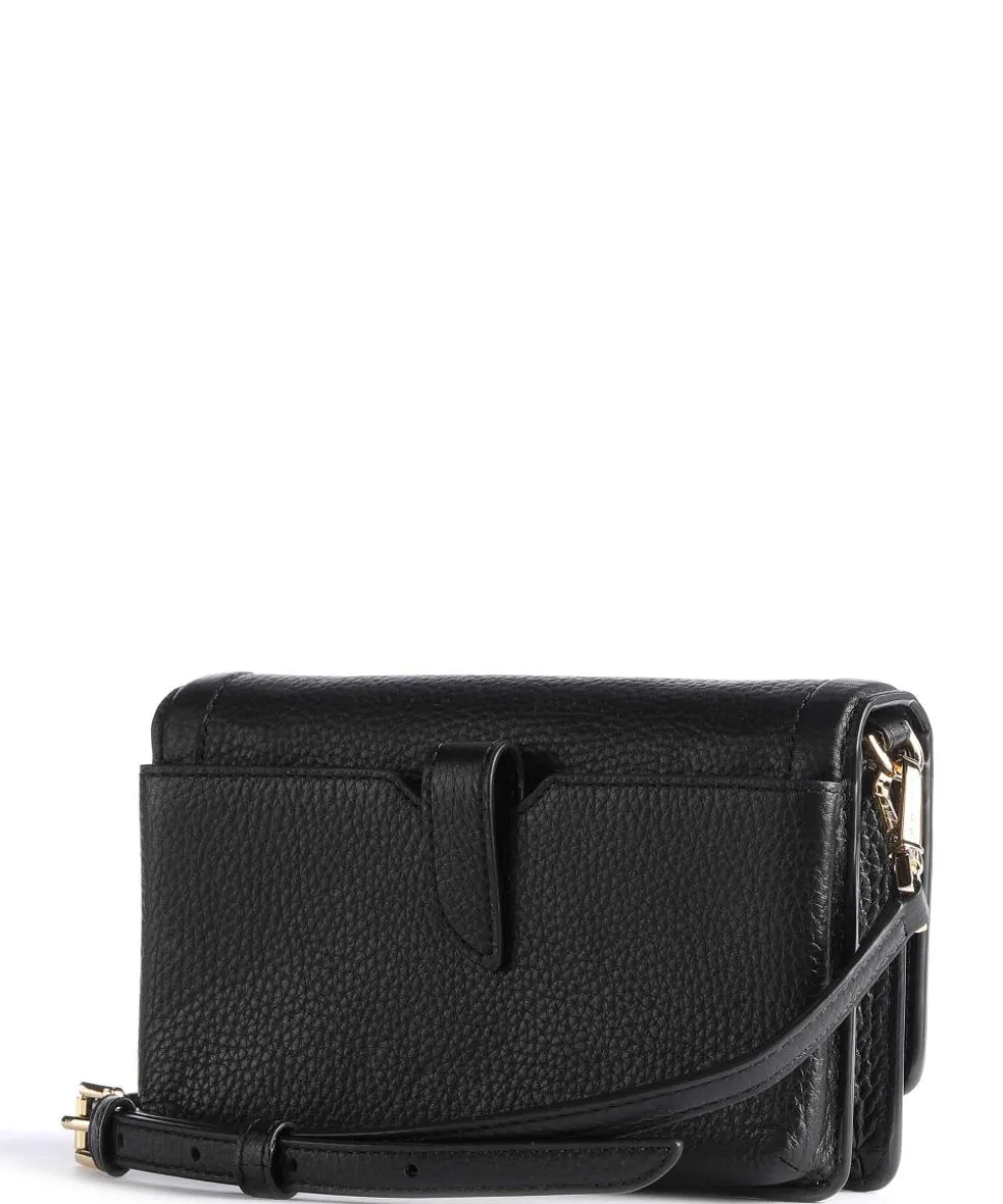 Jet Set Charm Umhängetasche genarbtes Rindsleder schwarz