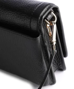 Jet Set Charm Umhängetasche genarbtes Rindsleder schwarz