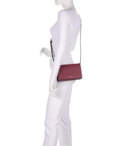 Jet Set Medium Umhängetasche genarbtes Rindsleder wein