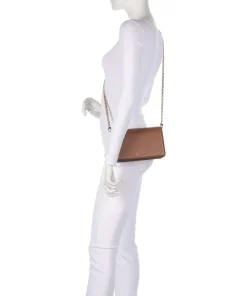 Jet Set Medium Umhängetasche genarbtes Rindsleder braun