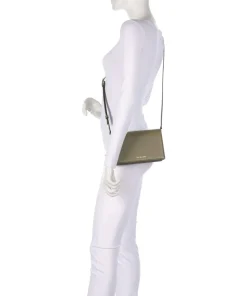 Jet Set Medium Umhängetasche genarbtes Rindsleder olivgrün