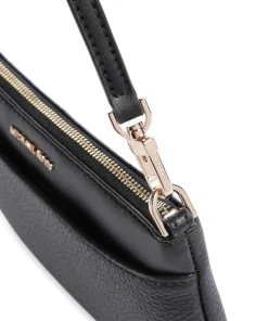 Jet Set Schultertasche genarbtes Rindsleder schwarz