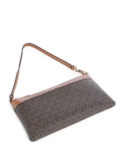 Jet Set Schultertasche Lederimitat dunkelbraun