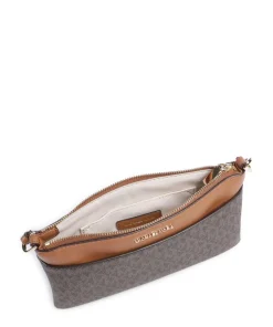 Jet Set Schultertasche Lederimitat dunkelbraun