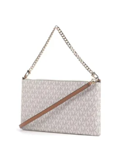 Jet Set Schultertasche Lederimitat creme