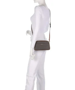 Jet Set Small Umhängetasche Lederimitat dunkelbraun