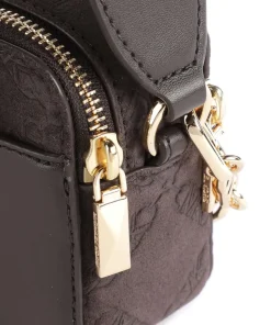 Jet Set Umhängetasche aufgerautes Rindsleder dunkelbraun