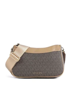 Jet Set Umhängetasche Canvas dunkelbraun