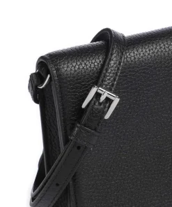 Jet Set Umhängetasche genarbtes Rindsleder schwarz