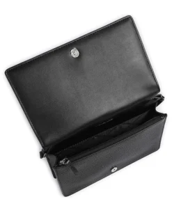 Jet Set Umhängetasche genarbtes Rindsleder schwarz