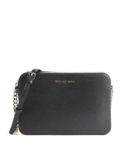 Jet Set Umhängetasche genarbtes Rindsleder schwarz