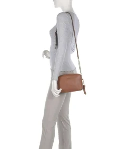 Jet Set Umhängetasche genarbtes Rindsleder braun