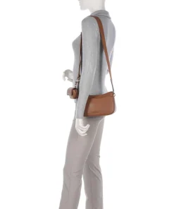 Jet Set Umhängetasche genarbtes Rindsleder braun