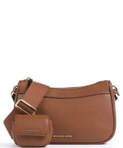 Jet Set Umhängetasche genarbtes Rindsleder braun