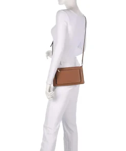 Jet Set Umhängetasche genarbtes Rindsleder braun