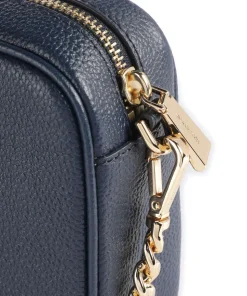 Jet Set Umhängetasche genarbtes Rindsleder navy