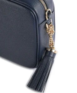 Jet Set Umhängetasche genarbtes Rindsleder navy