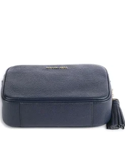 Jet Set Umhängetasche genarbtes Rindsleder navy