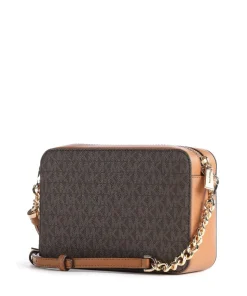 Jet Set Umhängetasche Lederimitat dunkelbraun