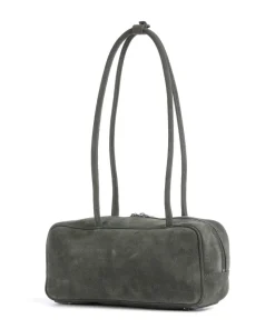 Jil Suede S Schultertasche aufgerautes Leder dunkelgrün