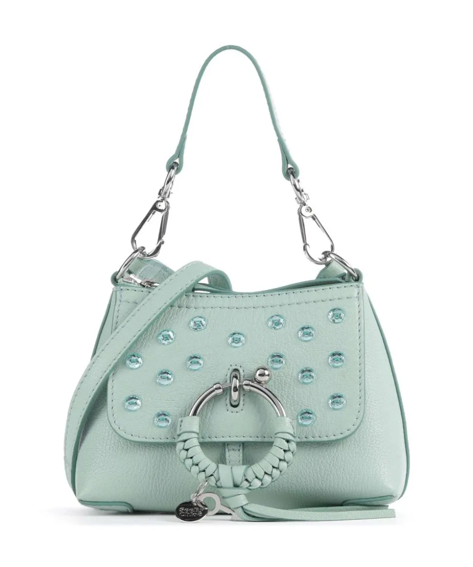 Joan Umhängetasche genarbtes Ziegenleder mintgrün