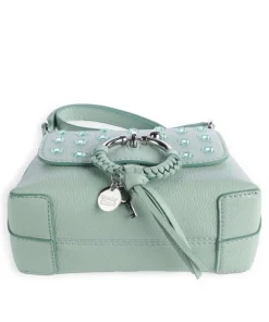 Joan Umhängetasche genarbtes Ziegenleder mintgrün