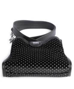 Joan Umhängetasche Lederimitat, Polyester, fein genarbtes Rindsleder schwarz