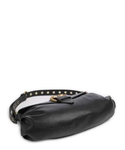 Jolene Classic Schultertasche fein genarbtes Rindsleder schwarz