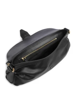 Jolene Classic Schultertasche fein genarbtes Rindsleder schwarz