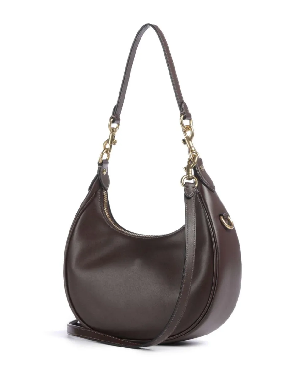 Jonie 22 Schultertasche fein genarbtes Leder dunkelbraun