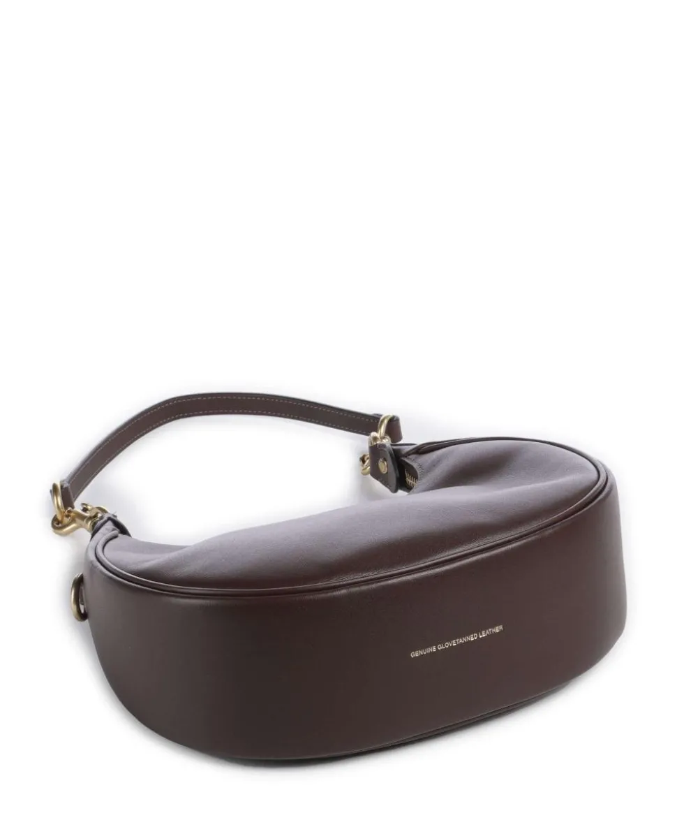 Jonie 22 Schultertasche fein genarbtes Leder dunkelbraun