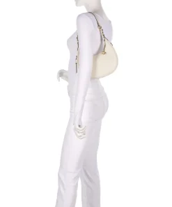 Jonie 22 Schultertasche fein genarbtes Leder creme